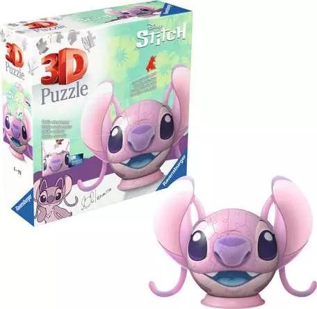 Productafbeelding Ravensburger 3D Puzzle-Ball Disney Stitch - Angel (77 onderdelen)