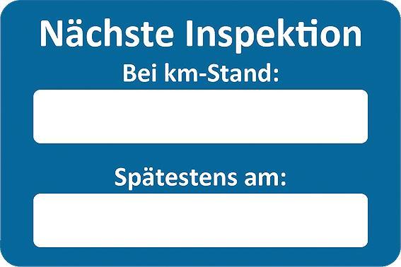 Produktbild Eichner Aufkleber Nächste Inspektion bei, blau/weiss, 250 St.