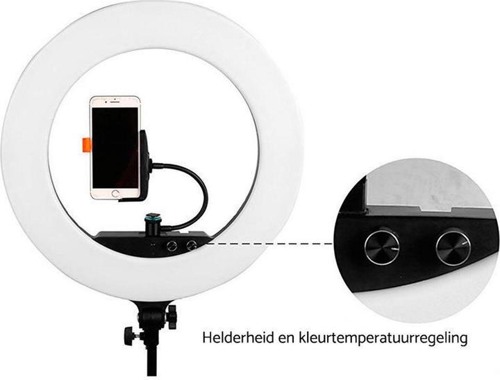 Image du produit Caruba Vlogger 18 pouces ronde LED Set PRO avec sac noir (Éclairage annulaire, Lumière vidéo)