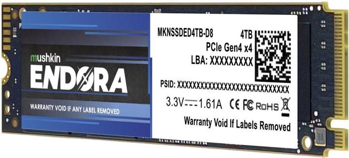 Image du produit Mushkin M.2 4TB Endora NVMe PCIe4.0 x 4 (4000 Go, M.2 2280)