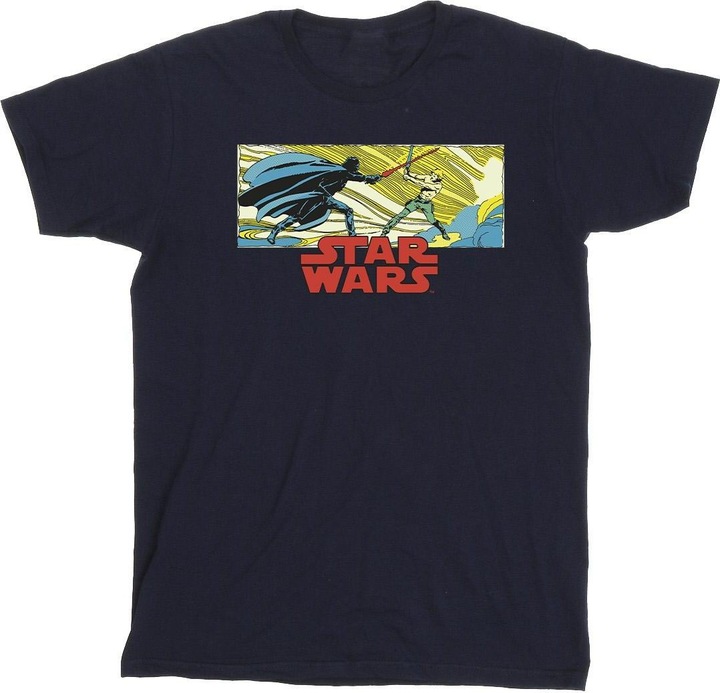 Actual product image Star Wars Mens Comic Strip Luke And Vader T-Shirt (L)