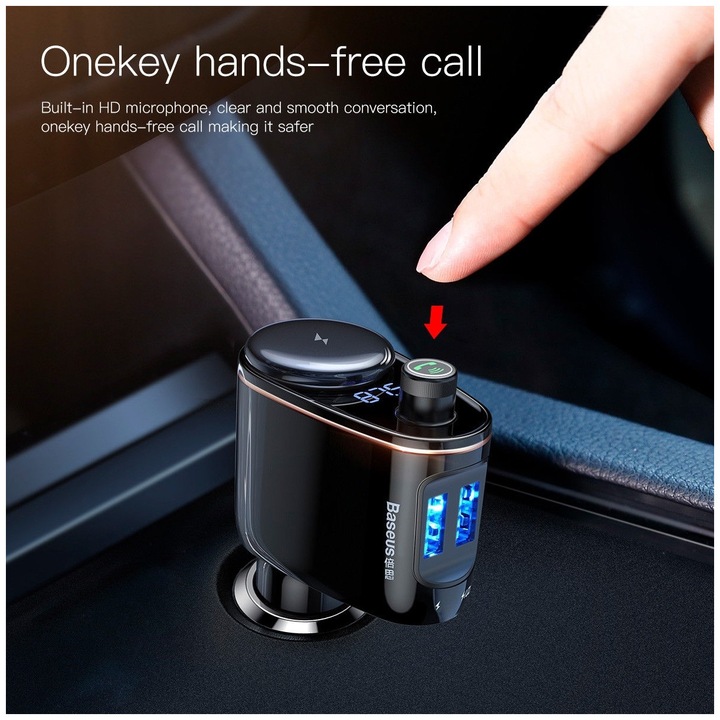 Image du produit Baseus Car Bluetooth MP3 Player S-06Black OS