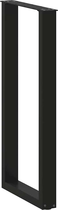 Produktbild vidaXL Couchtischbeine U-Form 2 Stk. Schwarz 50x(100-101) cm Stahl Tischbein