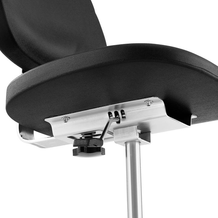 Immagine prodotto Fromm & Starck Sedia da laboratorio - 120 kg - Nero cromato- Altezza regolabile tra 450 e 585 mm
