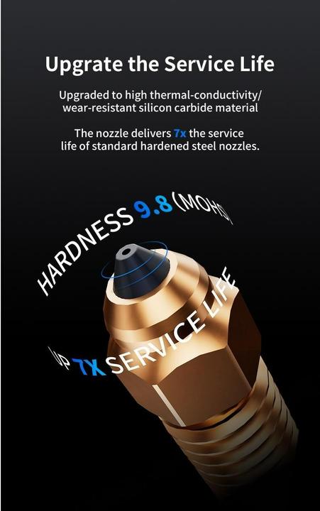 Image du produit Creality x Phaetus Silizium-Düse 0.6 mm (Tube de grenaillage)