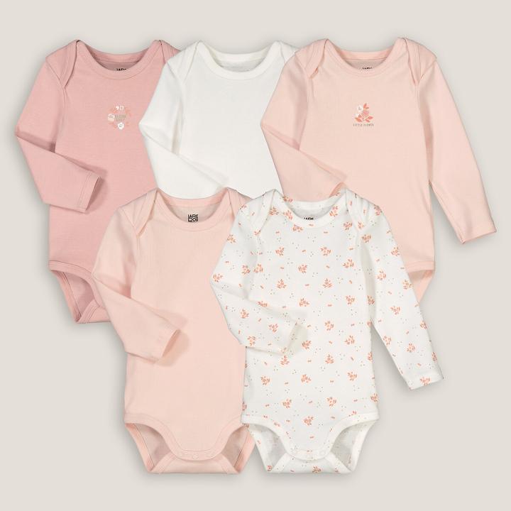 Actual product image La Redoute Collections 5-Pack Bodysuits with Long Sleeves (68)