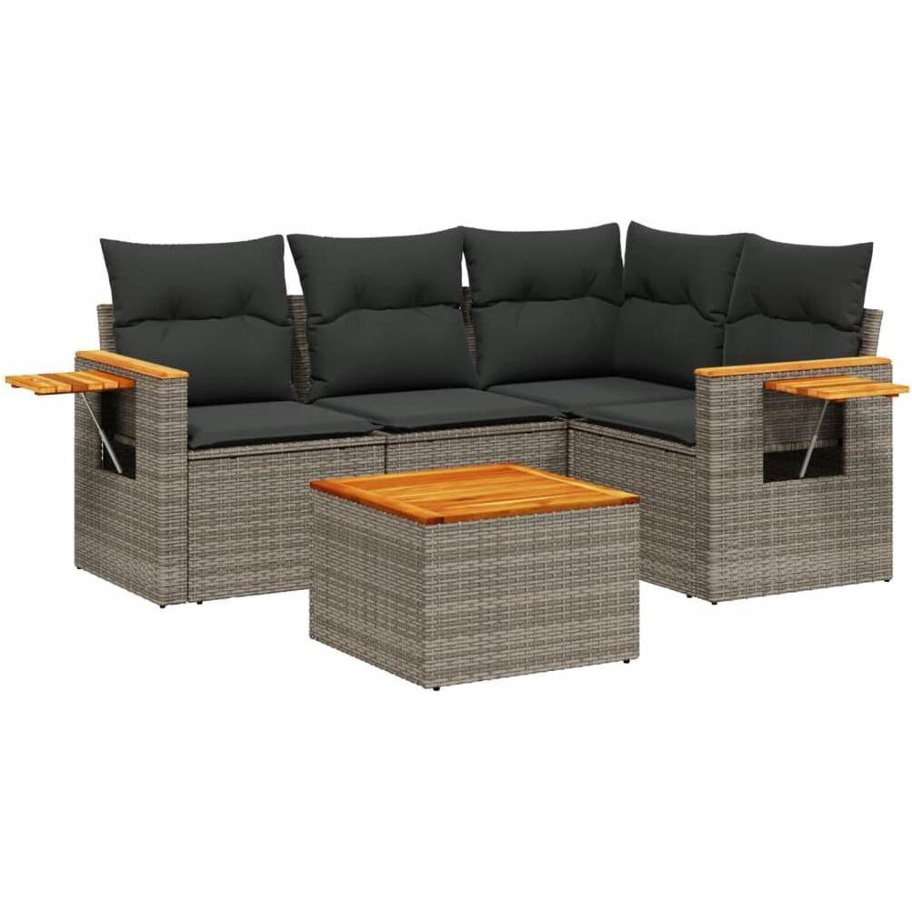 VidaXL, Gartenlounge, 10-tlg. Garten-Lounge-Set mit Kissen
