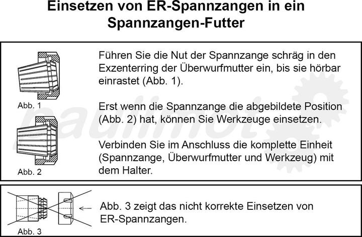 Produktbild Paulimot Spannzangenfutter / Aufnahme für ER11-Spannzangen MK1/M6