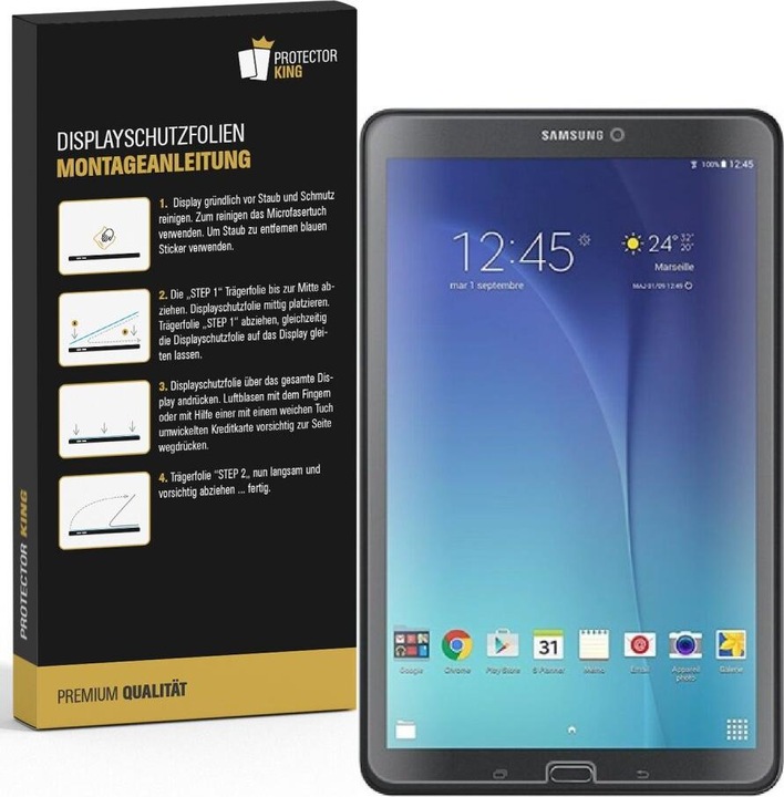 Actual product image Protectorking 1x Panzerfolie Anti-Shock matt entspiegelt (1 Piece, Galaxy Tab E 9.6)
