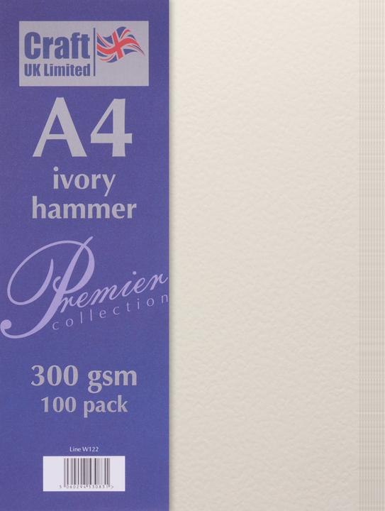Actual product image Craft UK Limited Cardboard "hammered", DIN A4, 100 sheets (300 g/m², 100 x)