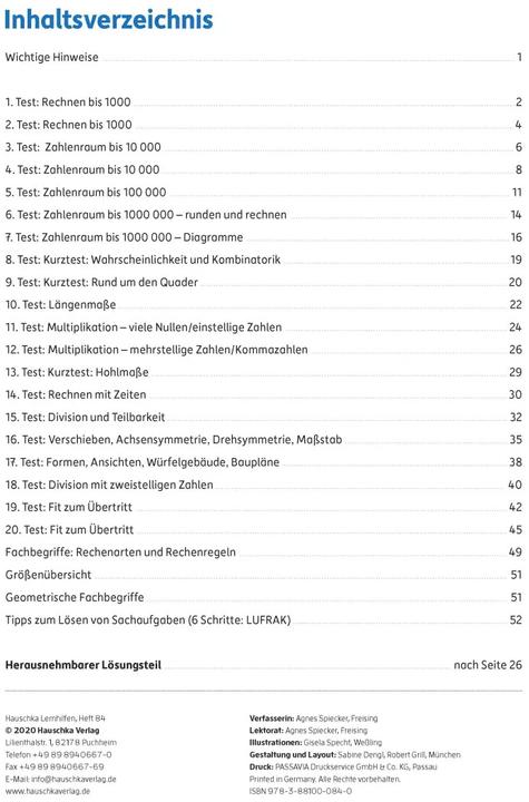 Produktbild Tests in Mathe - Lernzielkontrollen 4. Klasse (Deutsch, Agnes Spiecker, Gisela Specht, 2023)