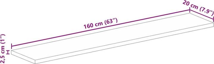 Produktbild vidaXL Tischplatte (160 x 20 cm)