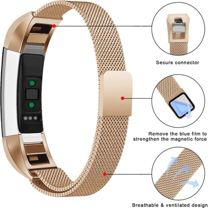 Thumbnail - Strap-it Armband (Edelstahl, Alta HR, Alta), Uhrenarmband, Gold