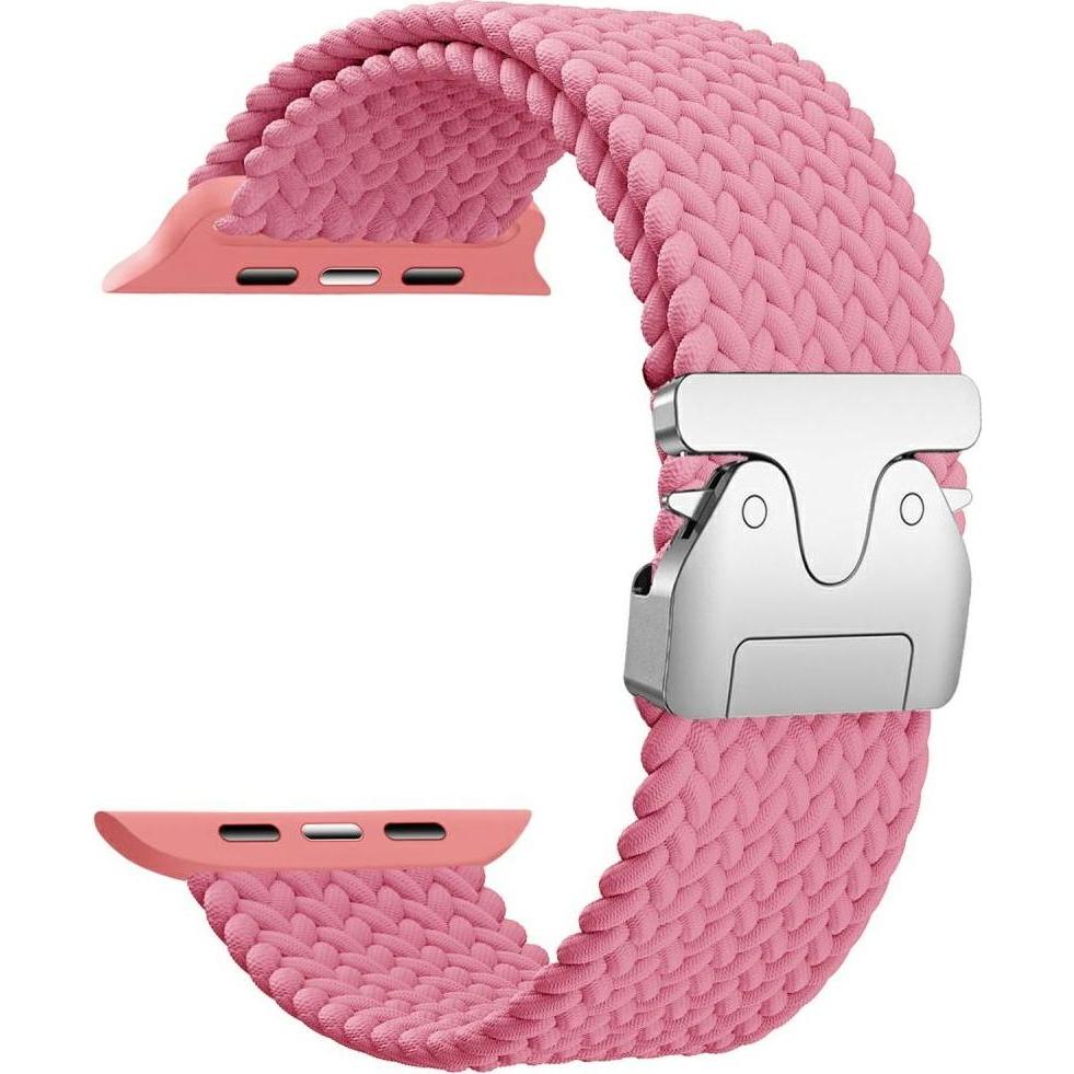 Beline Woven Nylon Parachute Strap for Apple Watch 38/40/41mm Pink (Nylon), Cinturini per orologi, Pink