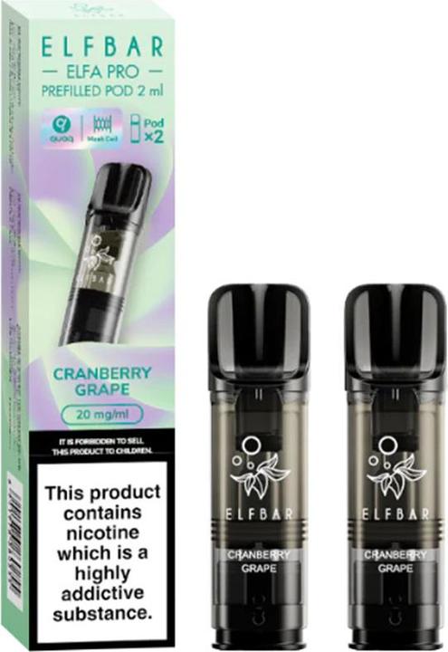 Actual product image Elfbar Elfa pro (Bunch of grapes, Cranberry)