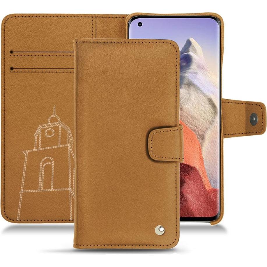 Noreve Lederschutzhülle Wallet (Xiaomi Mi 11 Ultra), Smartphone Hülle, Braun