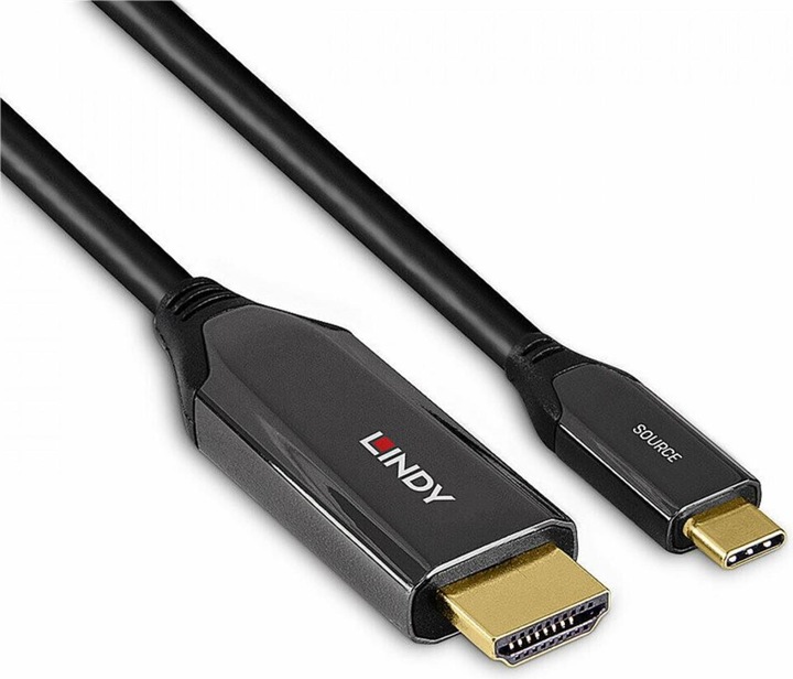 Produktbild Lindy 2m USB Typ C an HDMI 8K60 Adapterkabel Zum Anschluss eines 8K HDMI Displays an den USB Port Typ C (2 m, USB Typ C)