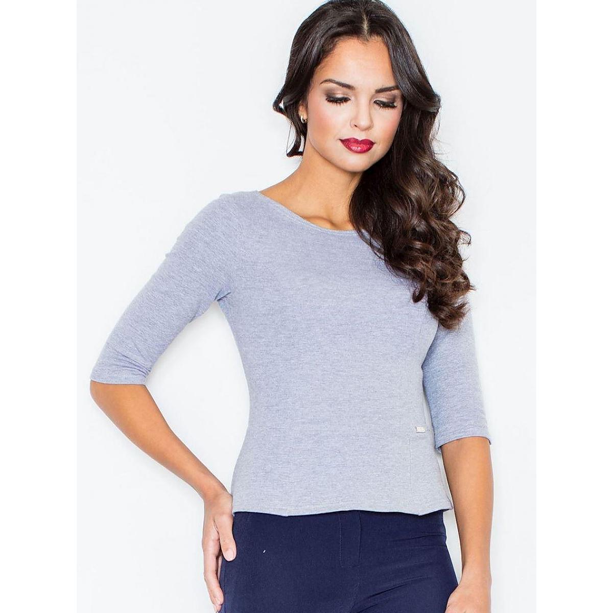 Figl, Damen, Bluse, Bluse, Grau, (XL)