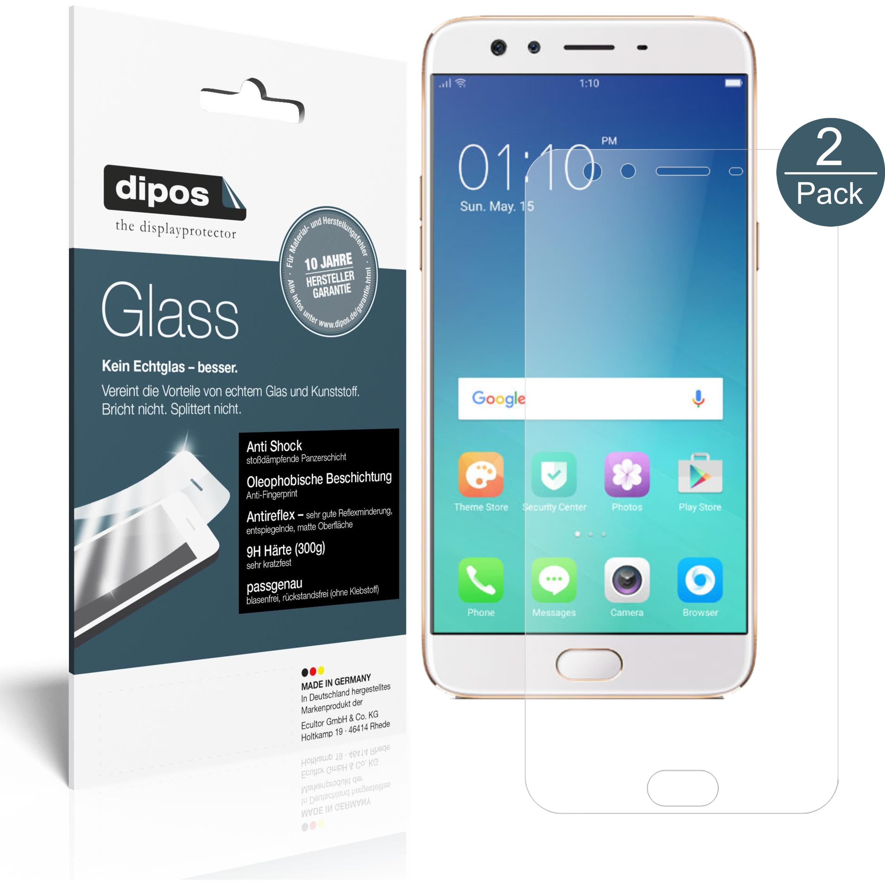 Dipos Displayschutz Anti-Shock (1 Stück, Oppo F3 Plus), Smartphone Schutzfolie, Transparent