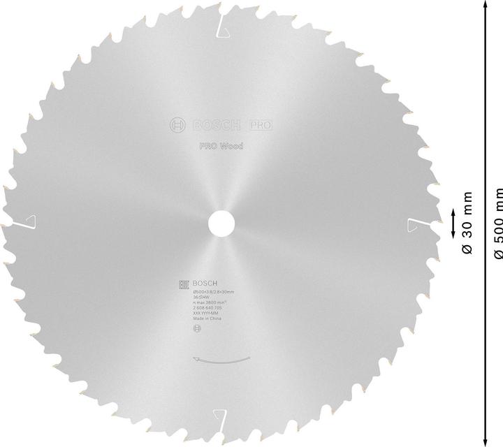 Produktbild Bosch Professional Zubehör PRO Wood Kreissägeblatt, 500 x 3.8 x 30 mm