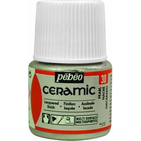 Pebeo, Künstlerfarbe + Bastelfarbe, Keramikfaben (Perlmutt, 45 ml)