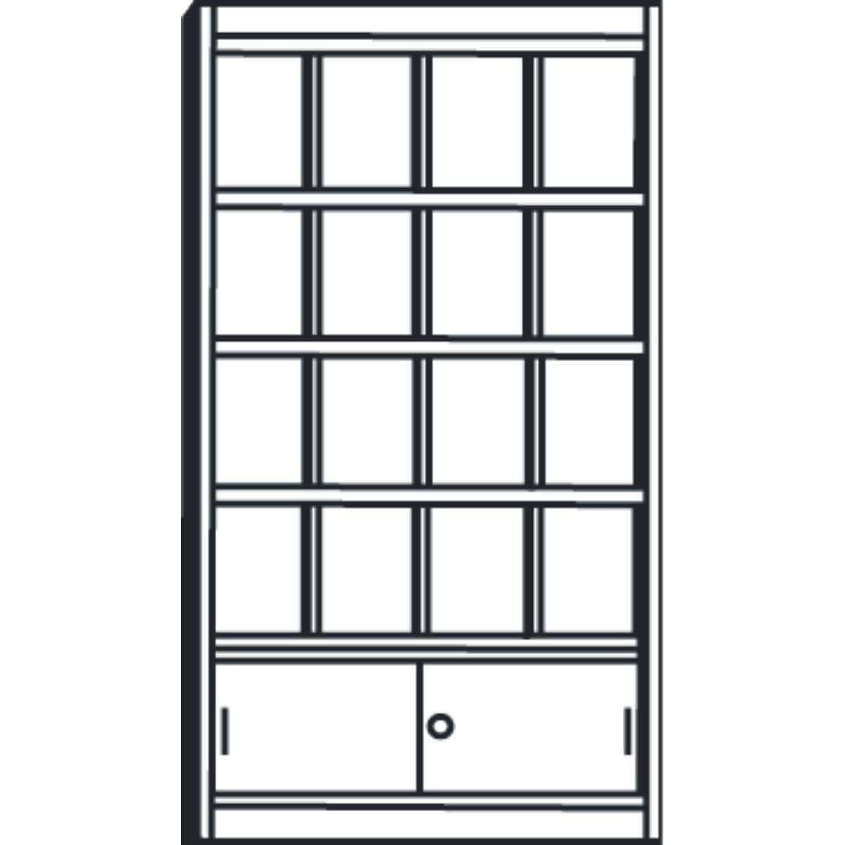 Thumbnail - Kerkmann, Prospektständer, Print-Prospektschrank, 16 x DIN A4, lichtgrau (A4)