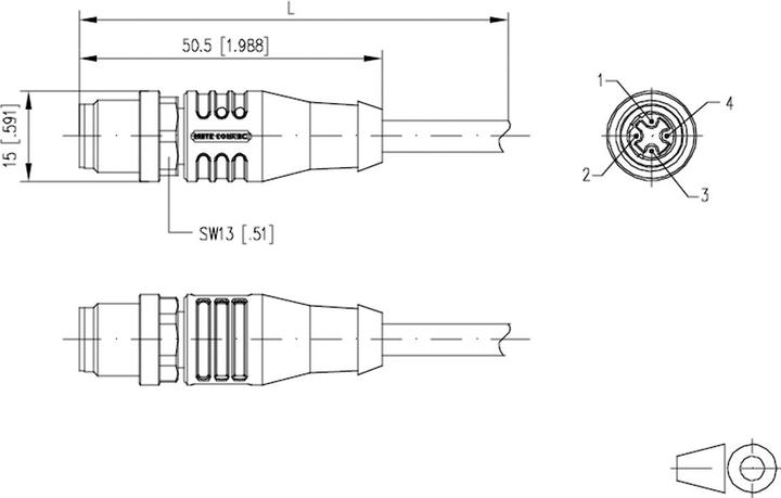 Image du produit Metz Connect Câble de raccordement connecteur M12 4 pôles D-codé (F/FTP, CAT5e, 2 m)