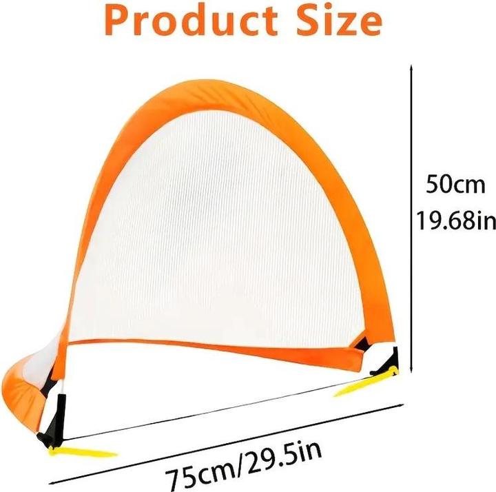 Actual product image Fun Outside 2 Stück Faltbares Fussballtor, Pop-Up Mini-Trainings-Tore