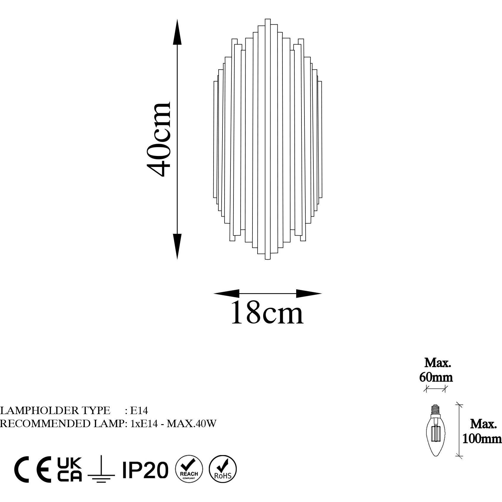 Thumbnail - Hermia, Wandleuchte + Deckenleuchte, Quinton (E14)