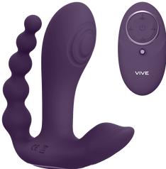 Produktbild Shots Kata - Pulse Wave & Vibrating Double Penetration Vibrator - Purple