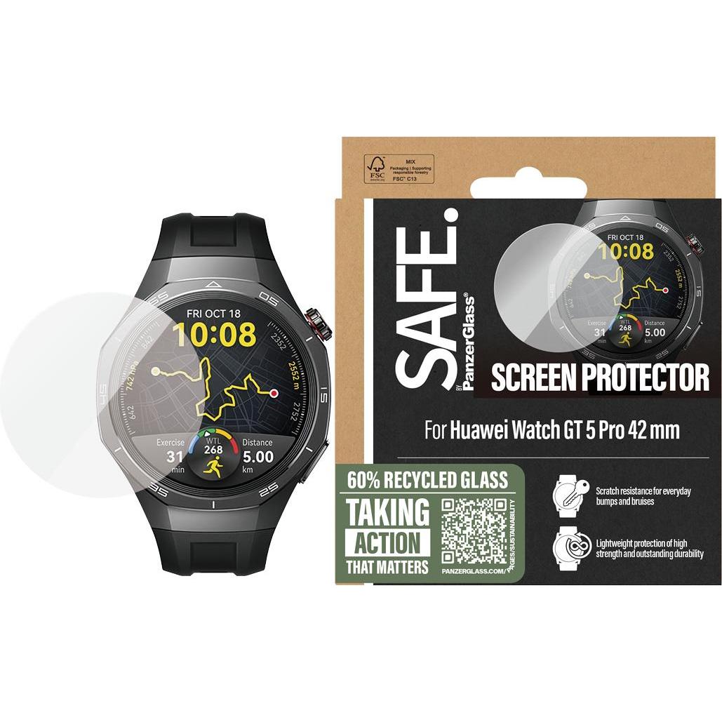 PanzerGlass SAFE. by  Displayschutz Huawei GT5 Pro 42mm, Smartwatch Schutzfolie, Transparent