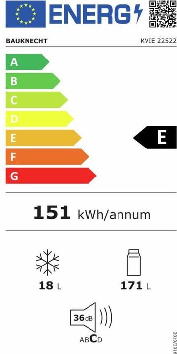 Energy Label Bauknecht KVIE 22522 (189 l)