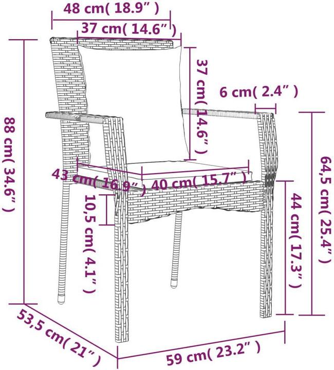 Produktbild vidaXL Garten Essgruppe