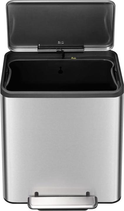 Actual product image EKO Treteimer EcoCasa Step Bin Mülleimer Edelstahl 30 L rechteckiger Treteimer mit Fingerabdruck fe (30 l)