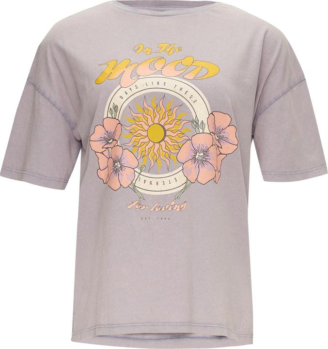 Produktbild S.Oliver T-Shirt Baumwoll-T-Shirt im Loose Fit mit Front-Print (XS)