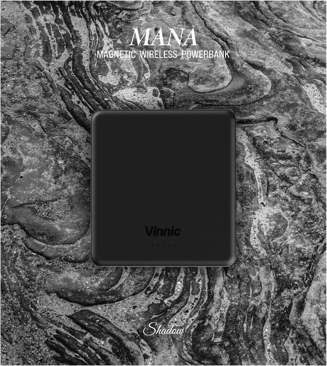 Produktbild Vinnic MANA Magnetic Wireless Powerbank 8.000mAh, black (8000 mAh, 20 W, 30.80 Wh)