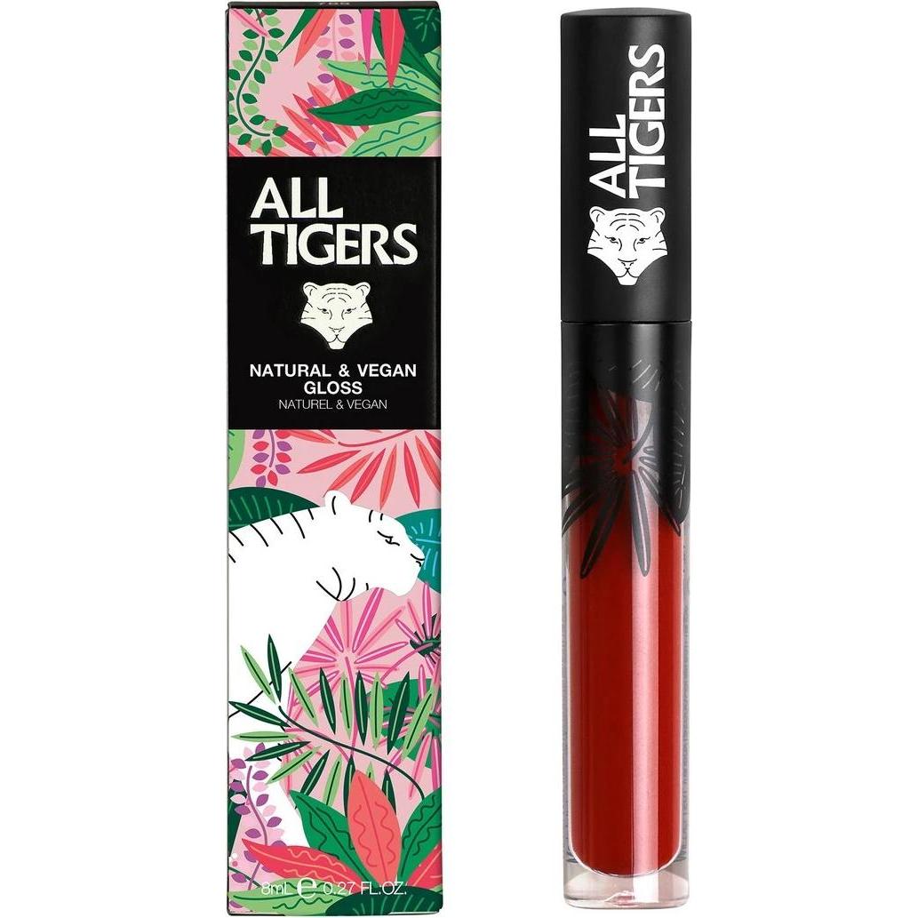 All Tigers, Lippenstift + Lipgloss, Natural & vegan Gloss - 817 BORDEAUX RED (Bordeaux)