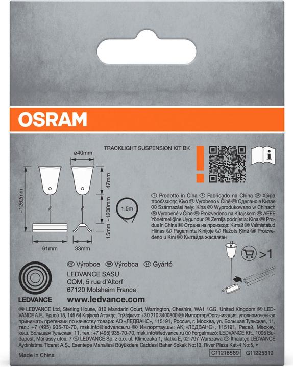 Image du produit Osram Tracklight Suspension Kit White