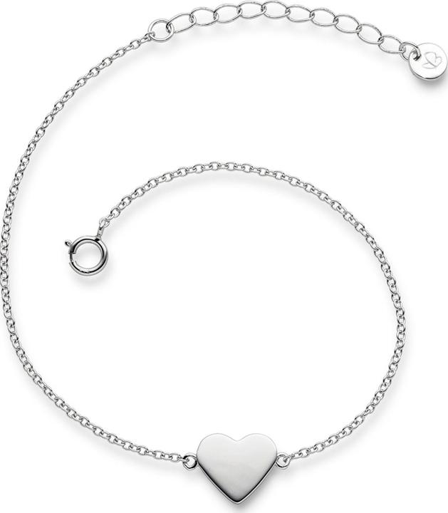 Immagine prodotto Glanzstücke München Cuore da donna in argento massiccio 17,0 cm di lunghezza base + 3,0 cm di estensione - 5972 (17 cm, Argento)