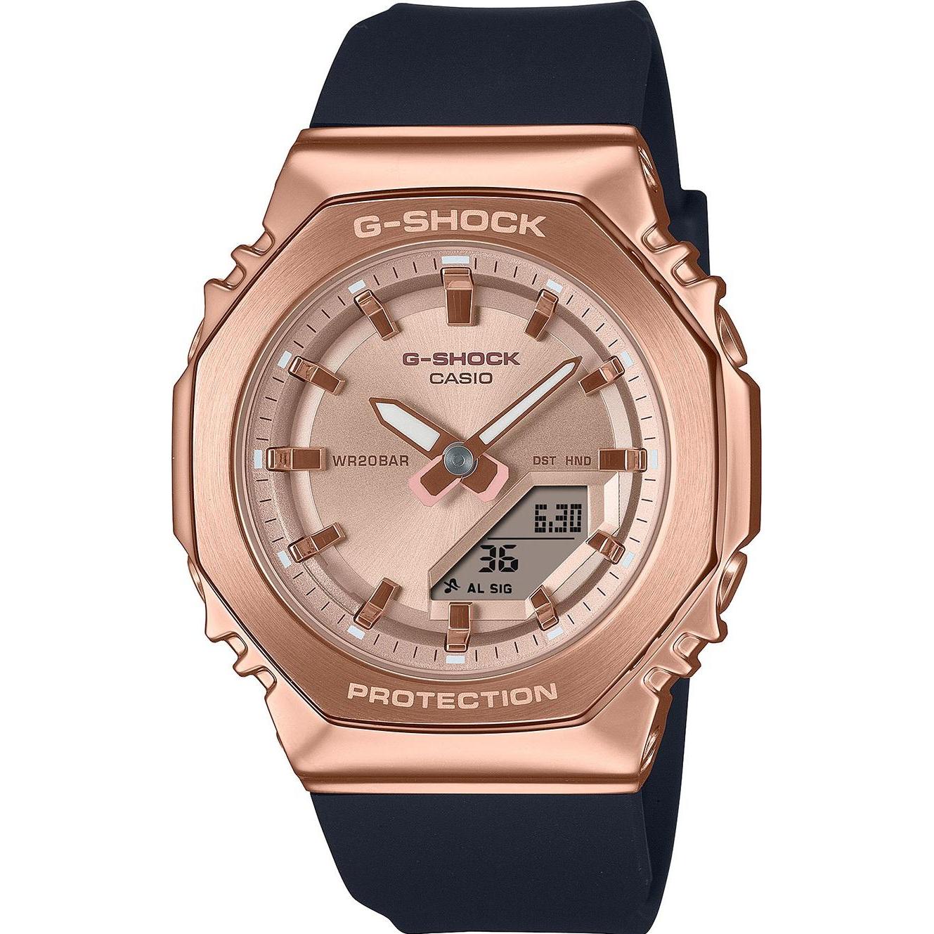 Casio, Orologio da polso, GM-S2110PG-1A4ER, Oro, Rosa, (Cronografo, Orologio da polso analogico, Orologio digitale)