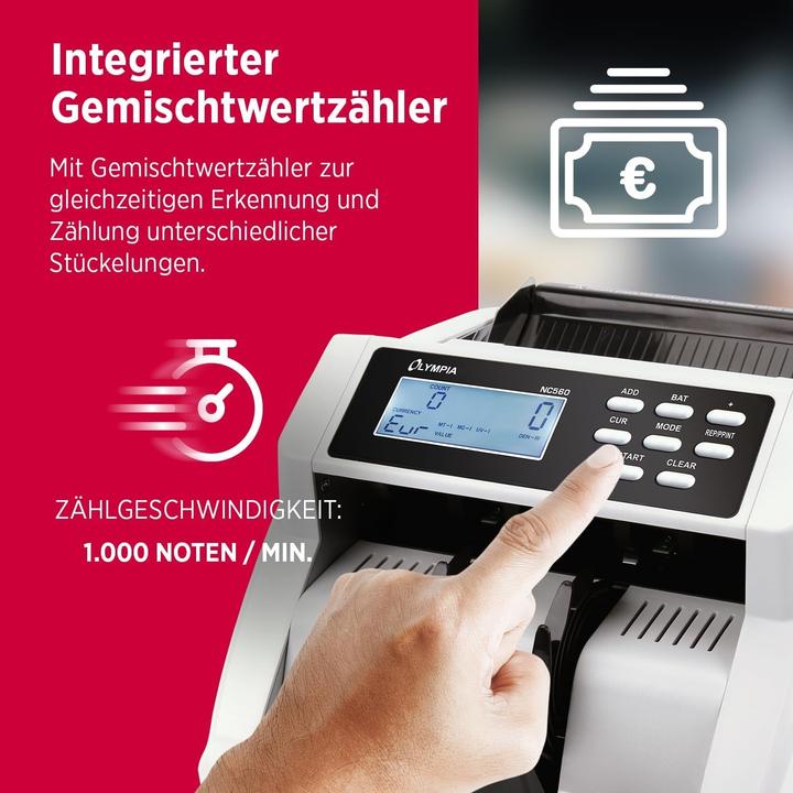 Actual product image Olympia NC 570 Banknote counter (Bill validator)