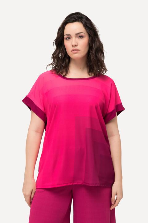 Image du produit Ulla Popken Blouse oversized, encolure bateau et manches courtes (54)