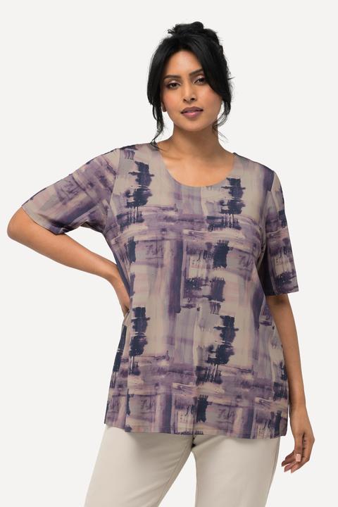 Actual product image Ulla Popken Ink Print Short Sleeve Slinky Tee (42, 44)