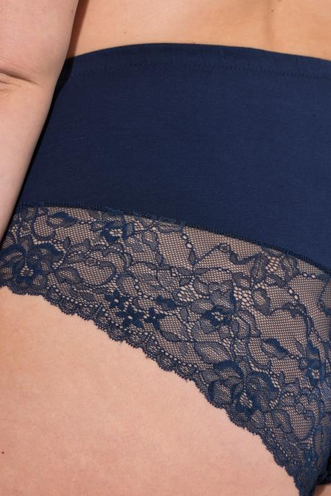 Produktbild Ulla Popken Midislips, 2er-Pack, seitlicher Spitzeneinsatz (56, 2er Pack)