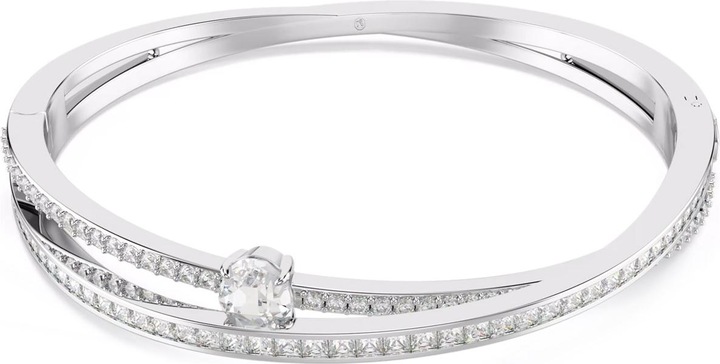 Immagine prodotto Swarovski Bangle Hyperbola Vari tagli Bianco (16 cm, Metallo Swarovski)