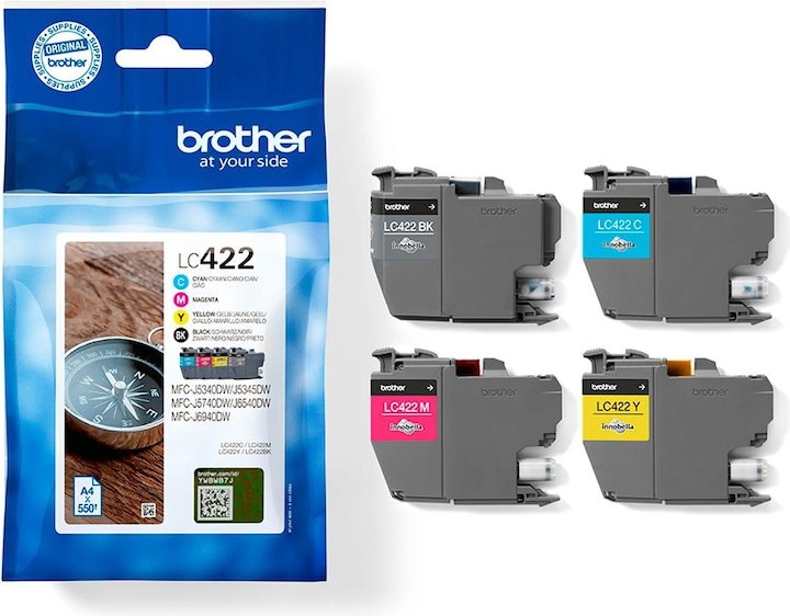 Actual product image Brother and Ink Cartridges Multipack Each cartridge prints up to (M, FC, C, Y)