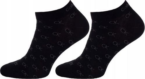 Produktbild Calvin Klein Mens All Over CK Logo Men's Liner Socks 2 Pack Sneaker, Black, 39/42 (2er Pack, 39 - 42)