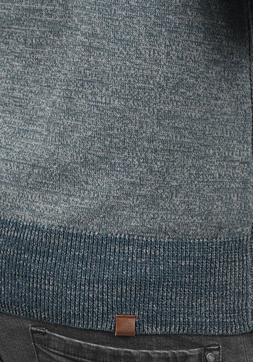 Actual product image Blend Ganbolf Men's Jumper Chunky Knit Pullover Troyer Made Of 100% Cotton With Zipper (L)