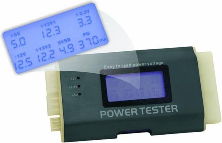 Image du produit Delock Testeur d'alimentation électrique III avec LCD (Testeur de câbles)