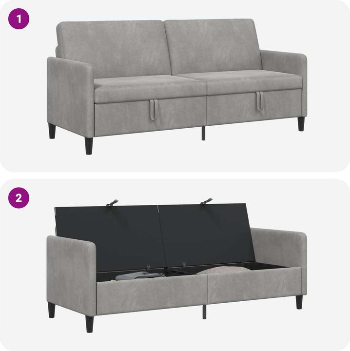 Produktbild vidaXL Sofa mit Stauraum (3-Sitzer)